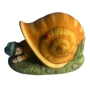 VTG 1986 Franklin-Mint Tom-Thumb Snail 3.5" Maggie-Murphy Porcelain Decor Figure